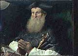 Toma Niger (Toma Nigris) portrait by Lorenzo Lotto, Italian painter in Croatia