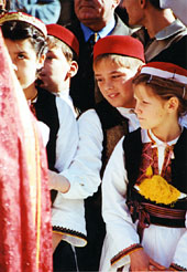 Konavle children on the feast of sv. Vlaho, protector of Dubrovnik (photo by Najka Mirkovic)